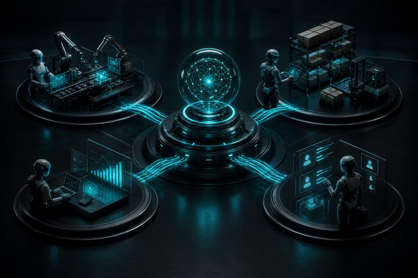 Visual de 4IN1-IQ — ERP potenciado por agentes IA